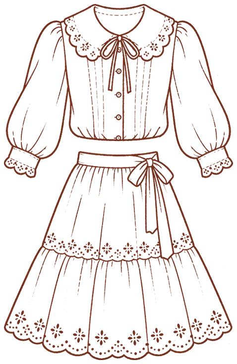 robe brodée